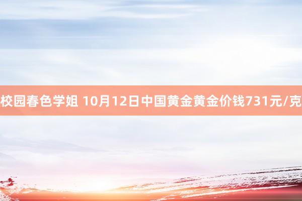 校园春色学姐 10月12日中国黄金黄金价钱731元/克