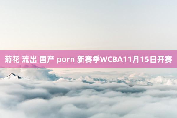 菊花 流出 国产 porn 新赛季WCBA11月15日开赛