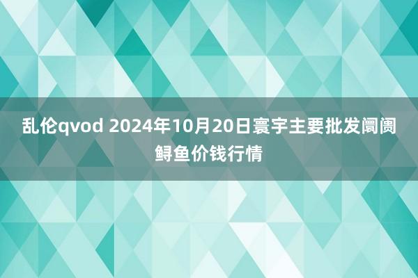 乱伦qvod 2024年10月20日寰宇主要批发阛阓鲟鱼价钱行情