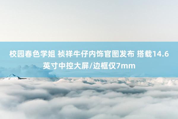 校园春色学姐 祯祥牛仔内饰官图发布 搭载14.6英寸中控大屏/边框仅7mm