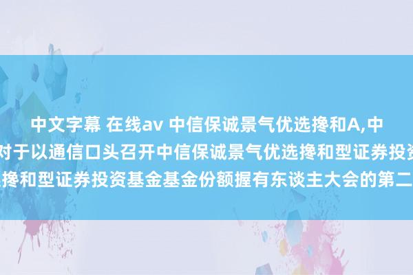 中文字幕 在线av 中信保诚景气优选搀和A，中信保诚景气优选搀和C: 对于以通信口头召开中信保诚景气优选搀和型证券投资基金基金份额握有东谈主大会的第二次领导性公告