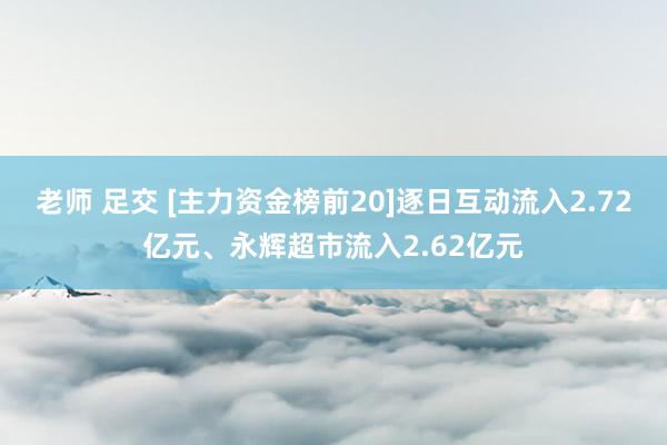 老师 足交 [主力资金榜前20]逐日互动流入2.72亿元、永辉超市流入2.62亿元